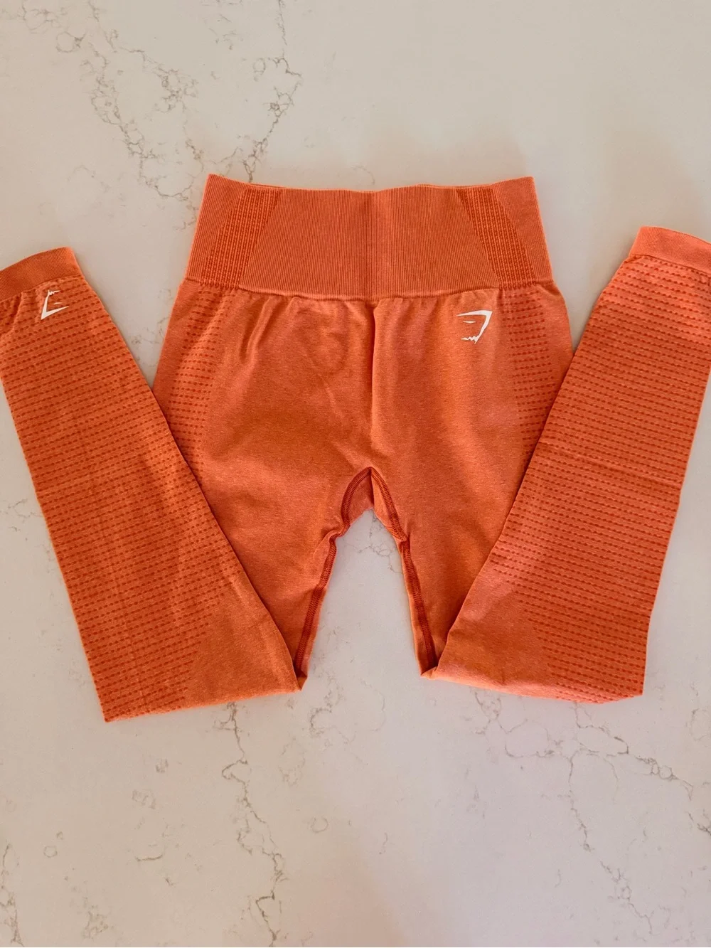 Gymshark women’s  Leggings Trio in Orange, Pink & Gray/burgandy Camo-Small - Picture 3 of 14
